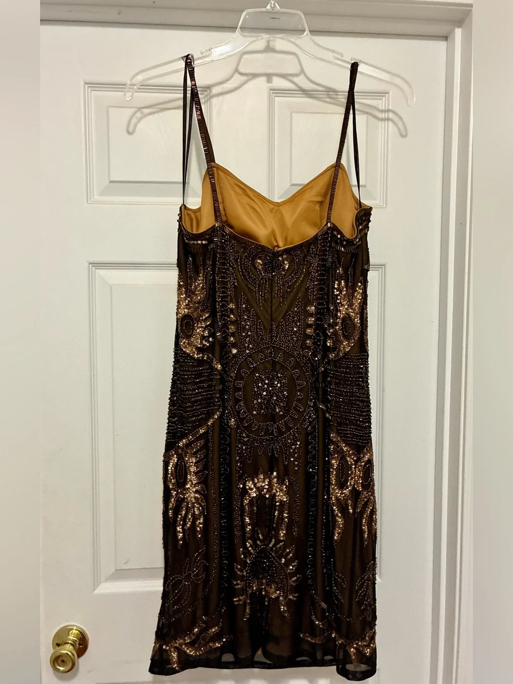 gold dress with black heels Dramatic Shimmery Gold Applique Choker Prom Collection: REACTIVE NOVEMBER 24 Size:(UK 8) (US 4) (EU 36) (XS) Kim Kardashian celebrates 5th